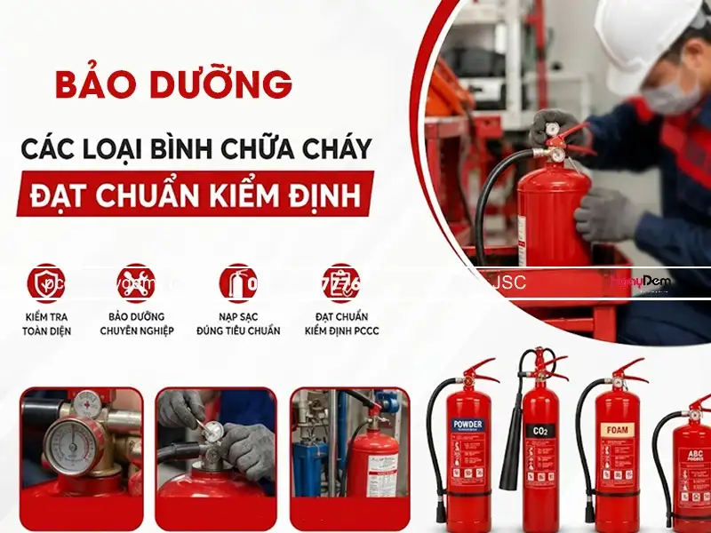 Bảo dưỡng bình chữa cháy tại Đông Anh với tất cả các loại trên thị trường