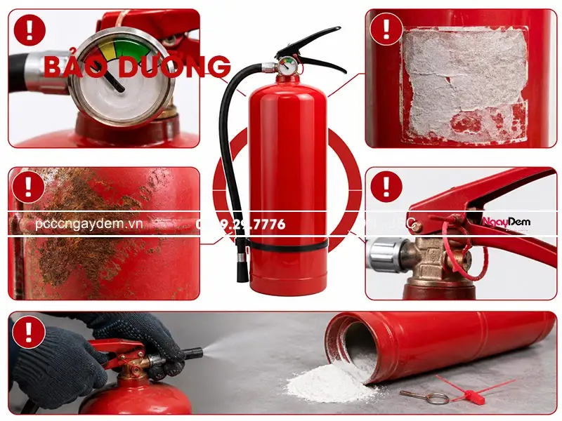 Dấu hiệu bình chữa cháy xuống cấp, hỏng không đảm bảo