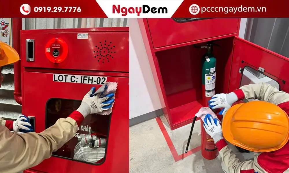Bảo dưỡng bình chữa cháy tại Phú Xuyên - Tem kiểm định đạt chuẩn