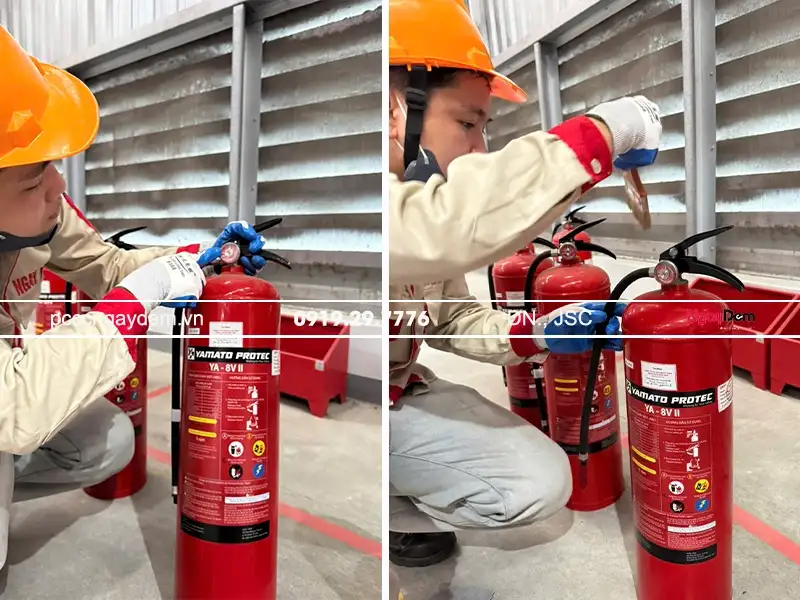 Công việc cần phải thực hiện khi bảo dưỡng bình chữa cháy tại Ứng Hoà