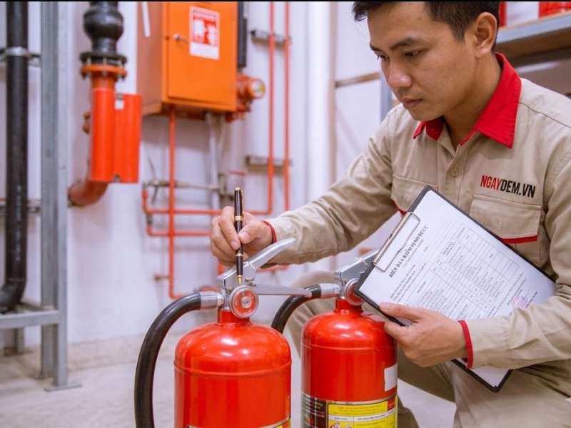 nạp sạc, bảo dưỡng bình chữa cháy tại Hải Dương
