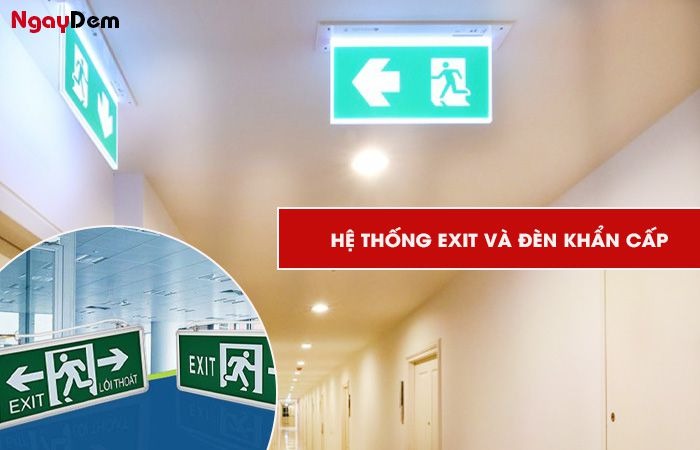 Bảo trì PCCC chung cư cho hệ thống đèn exit - đèn báo cháy