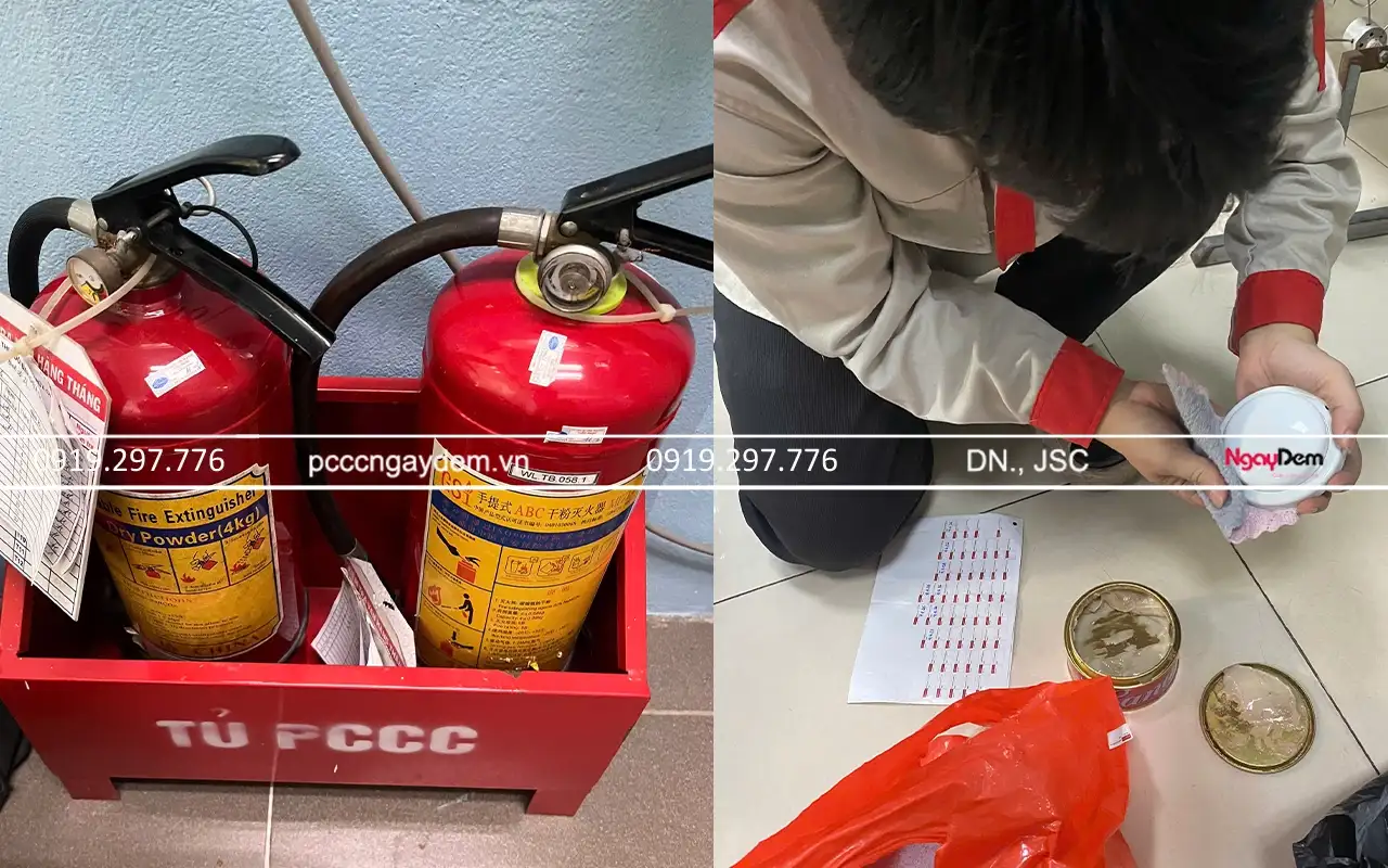 Vệ sinh, kiểm tra bình chữa cháy - bảo dưỡng hệ thống báo cháy tại Công ty In Tài Chính Vệ sinh, kiểm tra bình chữa cháy - bảo dưỡng hệ thống báo cháy tại Công ty In Tài Chính