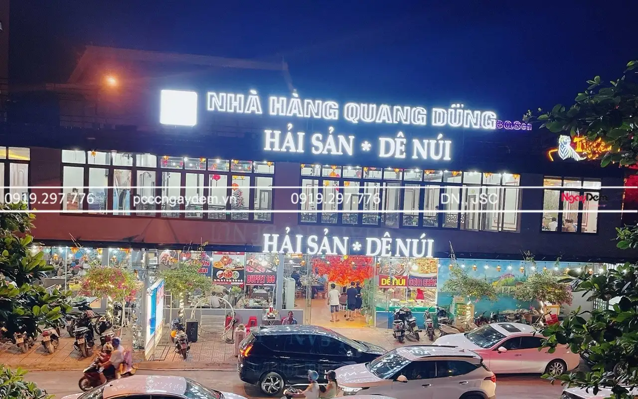 Hoàn thành bảo dưỡng PCCC Nhà hàng Quang Dũng Hải sản và Dê núi