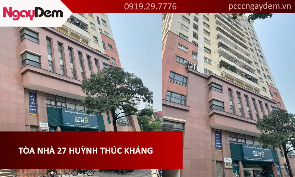 Hoàn thiện dự án bảo dưỡng PCCC Tòa nhà 27 Huỳnh Thúc Kháng