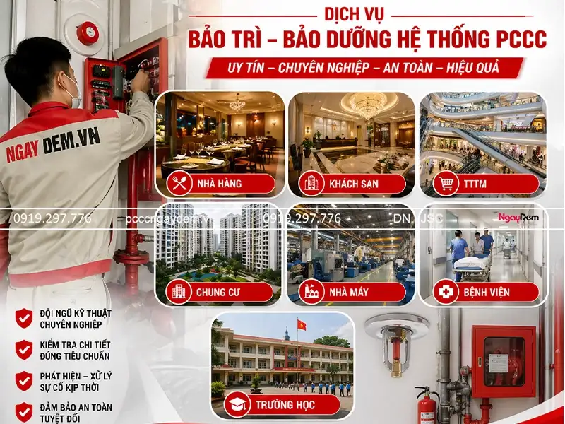 Bảo trì bảo dưỡng PCCC tại Thái Nguyên với nhiều công trình