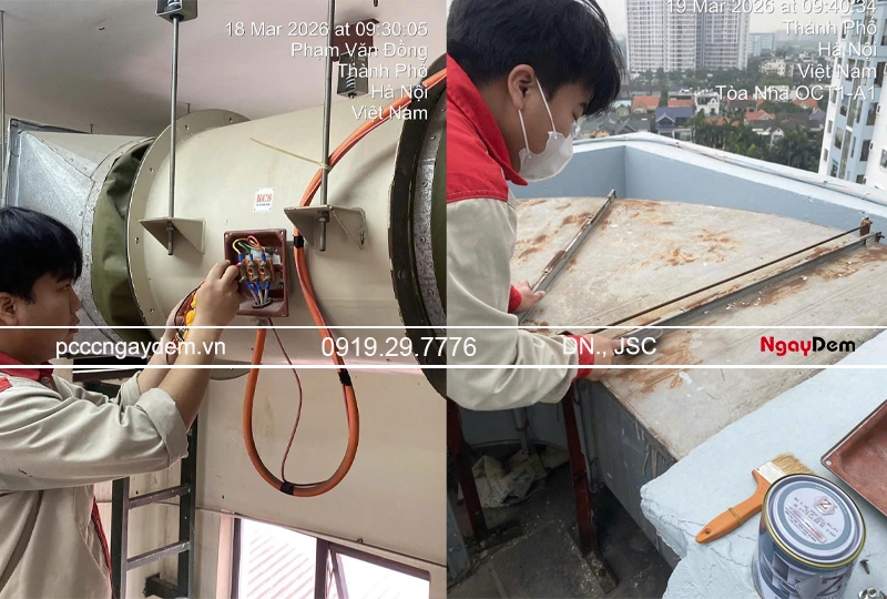 PCCC Ngày Đêm bảo trì - bảo dưỡng Quạt tăng áp hút khói chuyên nghiệp, giá tốt