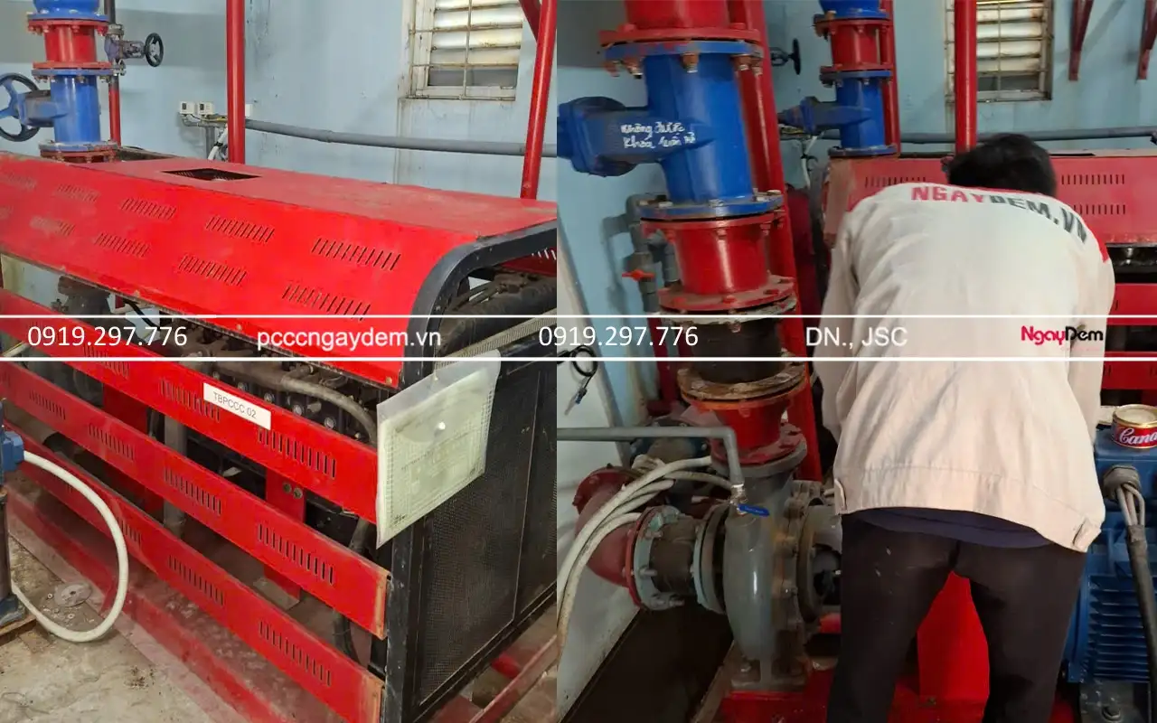 Kiểm tra, vệ sinh hệ thống bơm chữa cháy - bảo trì hệ thống PCCC Khách sạn Thùy Anh Kiểm tra, vệ sinh hệ thống bơm chữa cháy - bảo trì hệ thống PCCC Khách sạn Thùy Anh