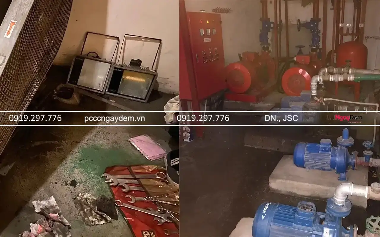 kiểm tra hệ thống máy bơm pccc bảo trì pccc cho nhà máy meiko