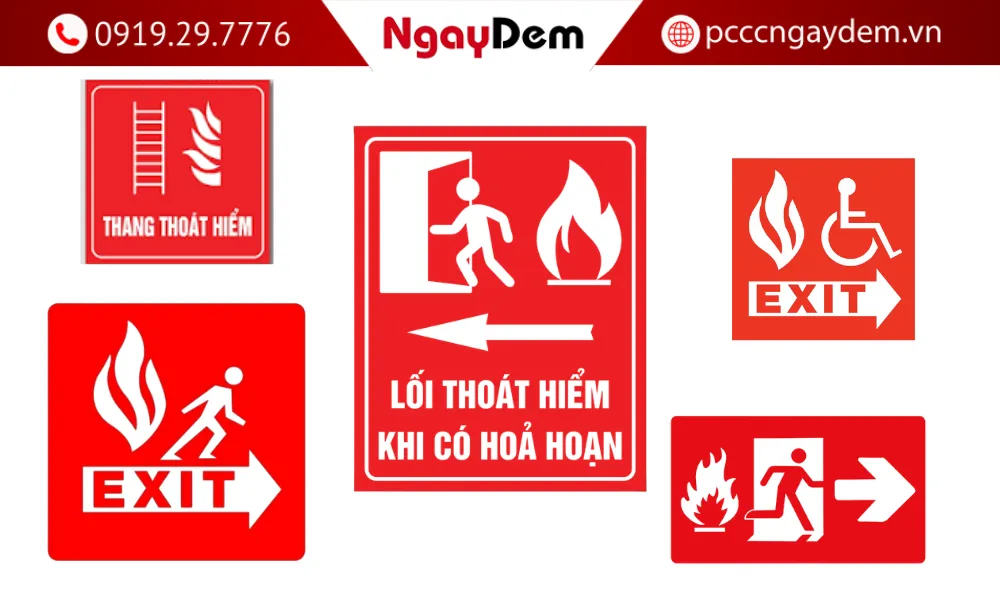 Biển thoát hiểm PCCC – giải pháp chỉ dẫn lối thoát nạn an toàn