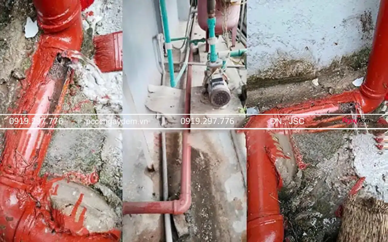 Sửa đường ống nước - bảo trì pccc cho bệnh viên quân y 354