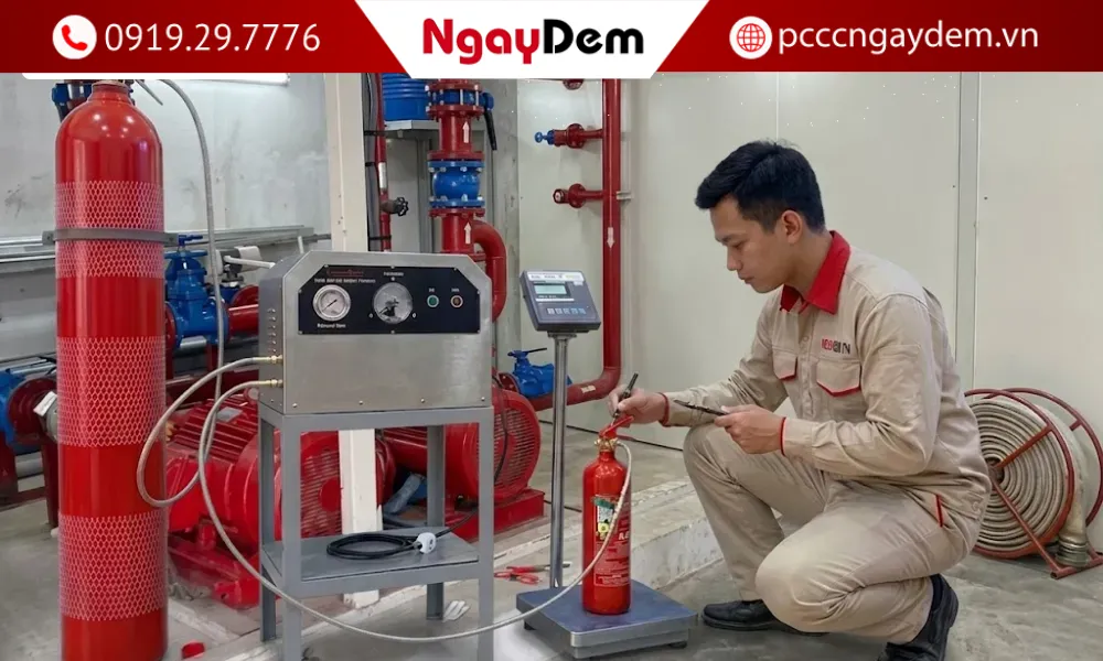 Nạp sạc bình chữa cháy CO2 MT3