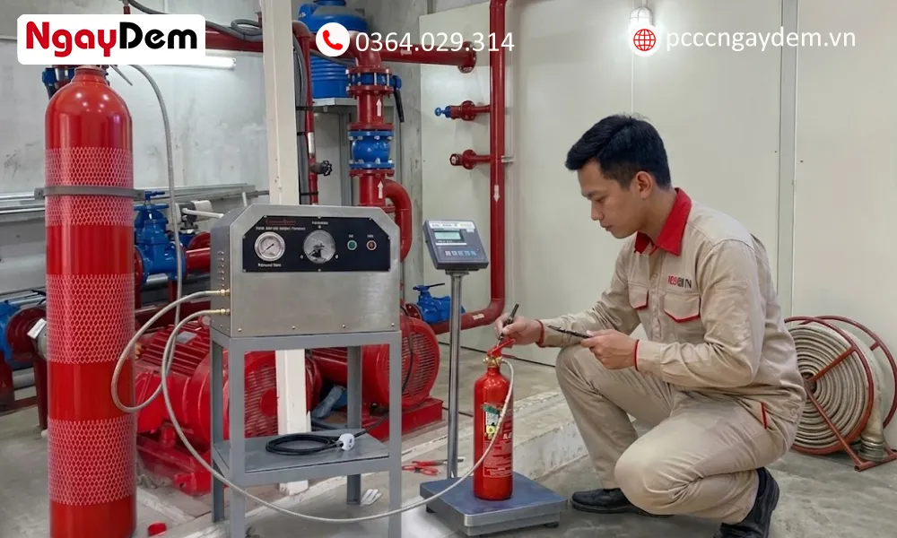dịch vụ nạp sạc bình chữa cháy tại hà nội khí CO2 an toàn