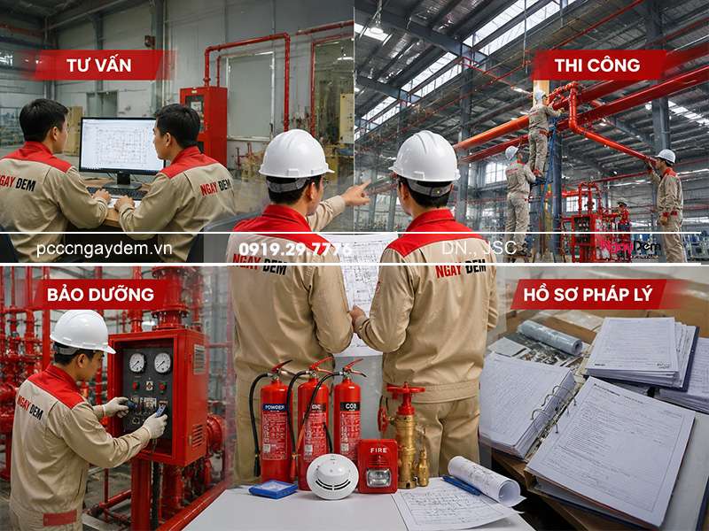 PCCC Ngày Đêm chuyên tư vấn, thiết kế, thi công, bảo dưỡng, bảo trì PCCC Quy định pccc cho nhà xưởng sản xuất