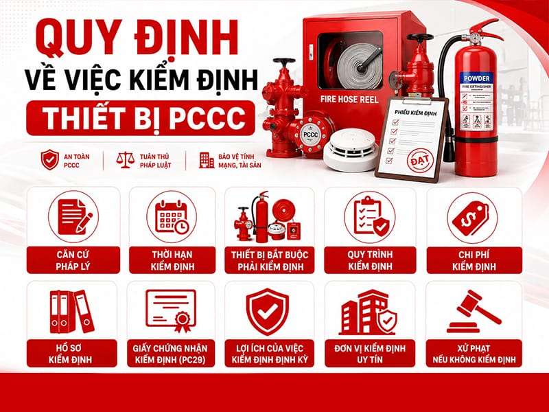 Quy định về việc kiểm định thiết bị PCCC bạn cần nắm bắt rõ Quy định về việc kiểm định thiết bị PCCC