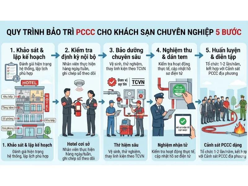 Quy trình bảo trì cho khách sạn chuyên nghiệp