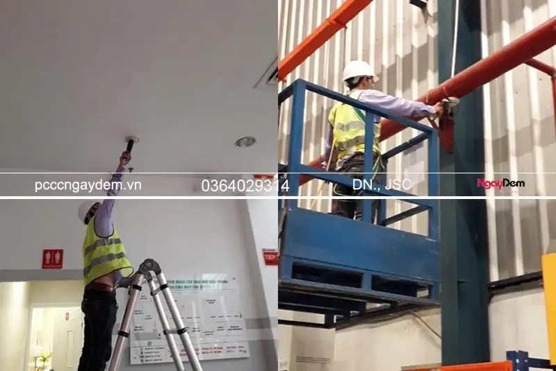 Vệ sinh và hiệu chỉnh lại toàn bộ các đầu báo khói Vệ sinh và hiệu chỉnh lại toàn bộ các đầu báo khói