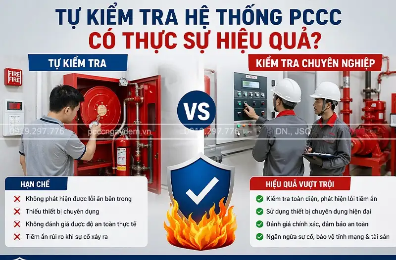 Bảo dưỡng PCCC định kỳ đảm bảo an toàn cháy nổ hơn khi doanh nghiệp tự kiểm tra