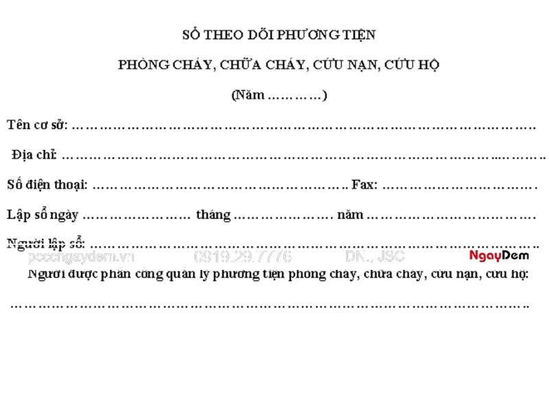 biên bản tự kiểm tra pccc