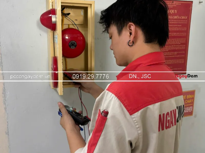 Kiểm tra hệ thống báo cháy test khả năng truyền tín hiệu