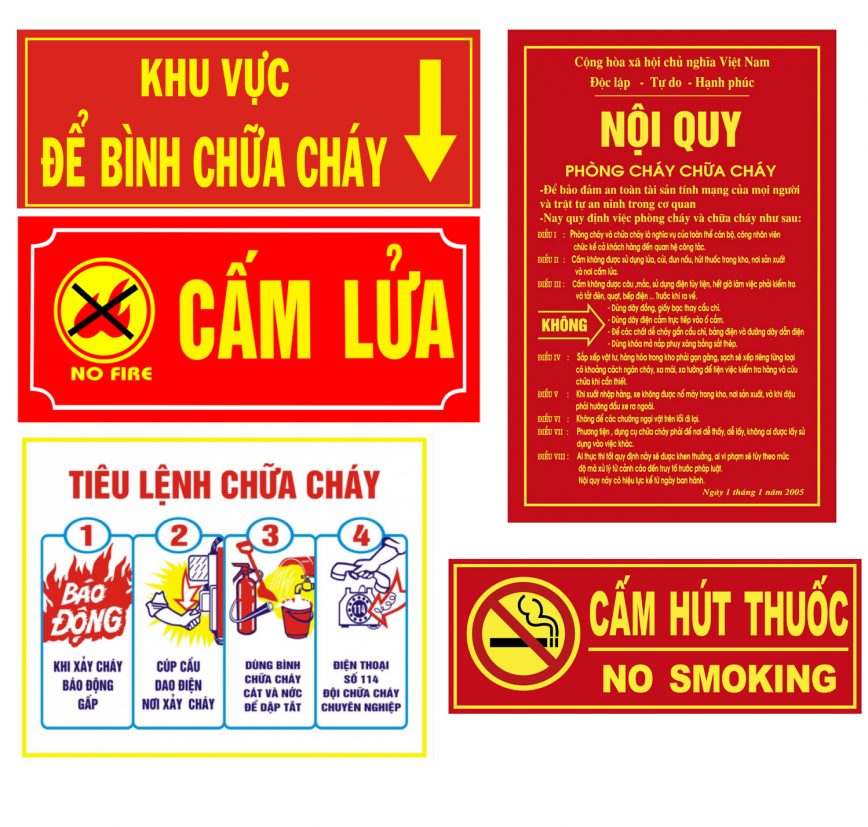 bản nội quy tiêu lệnh phòng cháy chữa cháy