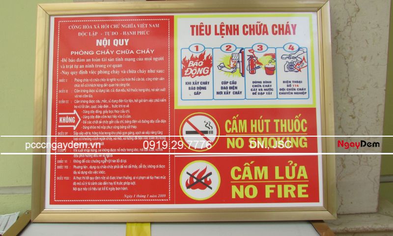 Tiêu lệnh chữa cháy (PCCC) là gì? Kích thước chuẩn và vị trí lắp đặt đúng luật Căn cứ pháp lý hiện hành đối với tiêu lệnh phòng cháy chữa cháy