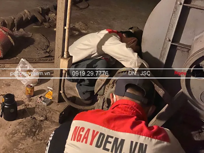 tình trạng bụi bẩn bám vào máy bơm chữa cháy