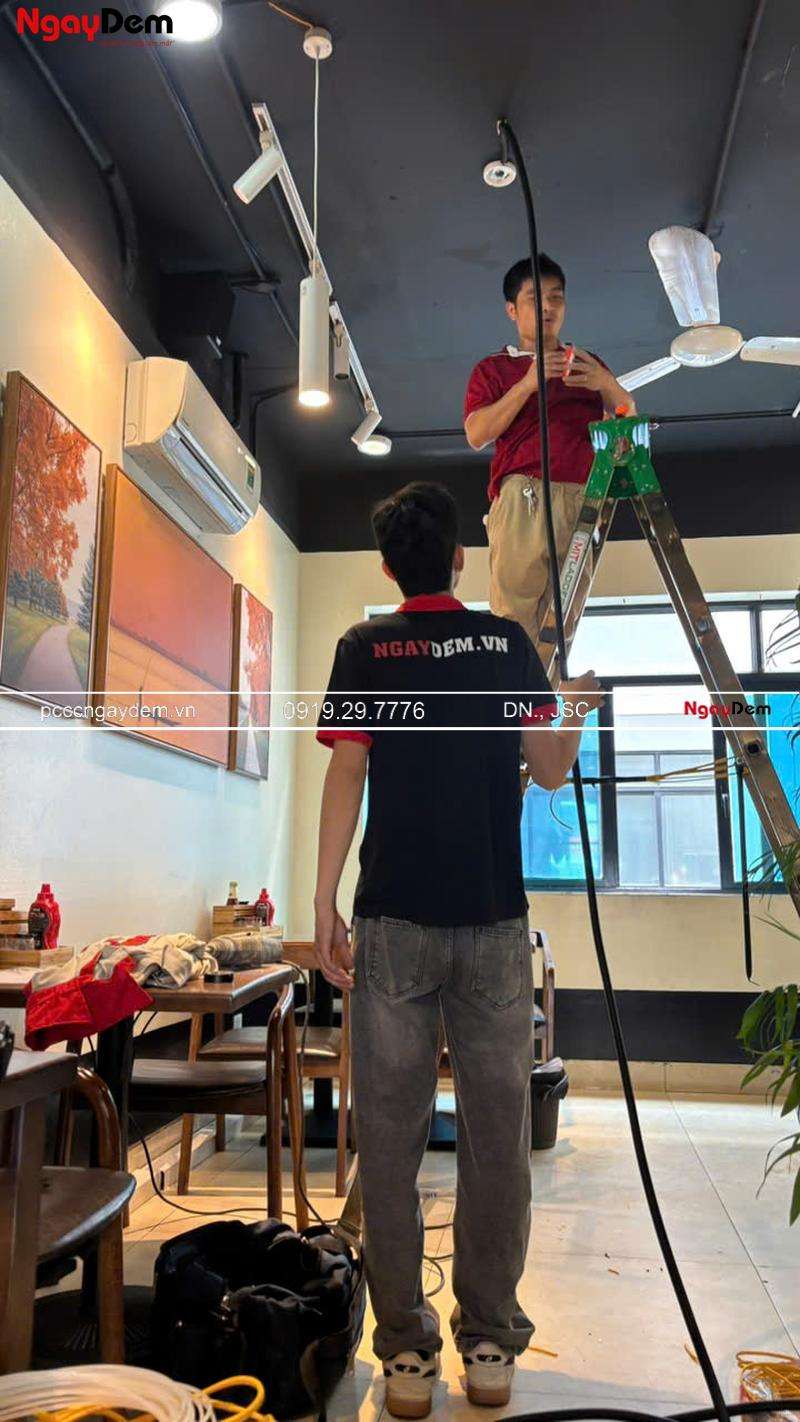Thi công, lắp đặt hệ thống báo cháy nhà hàng Bít Tết SCM, Hà Nội