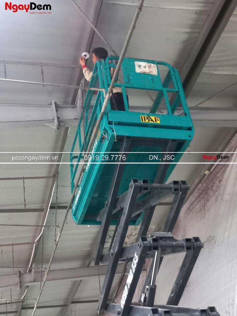 Sửa chữa hệ thống báo cháy xưởng giặt là Công ty Đông Á Hải Phòng
