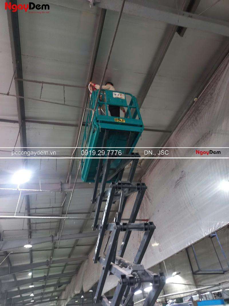Sửa chữa hệ thống báo cháy xưởng giặt là Công ty Đông Á Hải Phòng