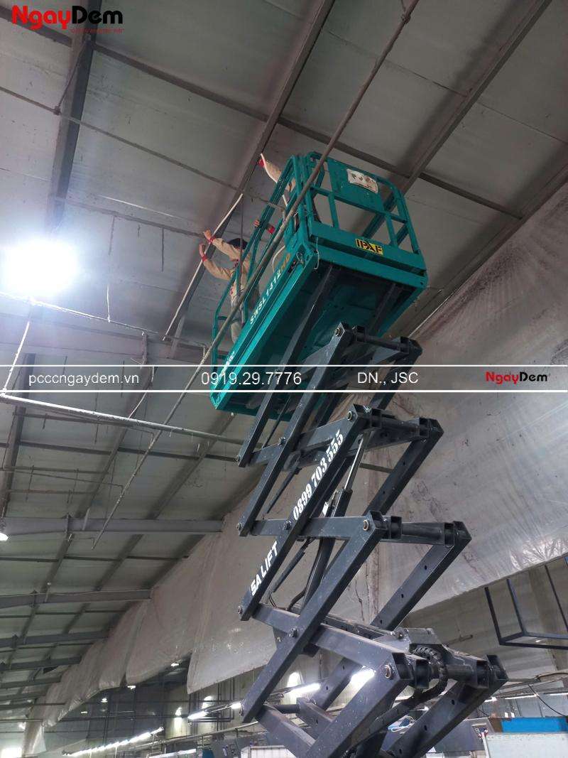 Sửa chữa hệ thống báo cháy xưởng giặt là Công ty Đông Á Hải Phòng