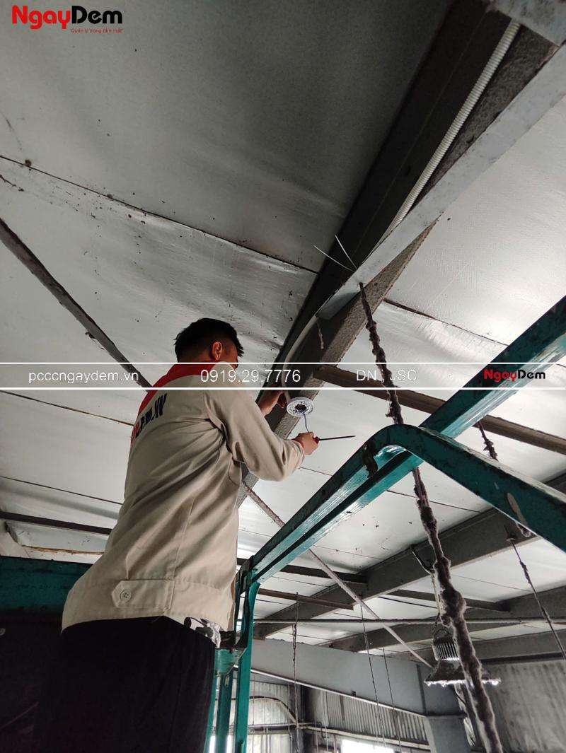 Sửa chữa hệ thống báo cháy xưởng giặt là Công ty Đông Á Hải Phòng