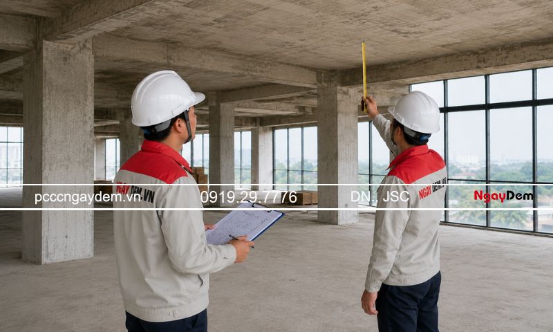 Tiến hành khảo sát công trình thực tế