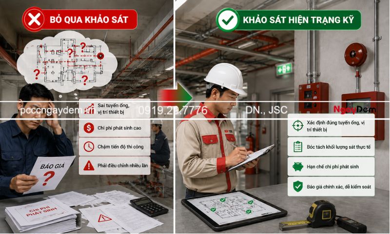 báo giá lắp đặt, thi công hệ thống pccc trọn gói