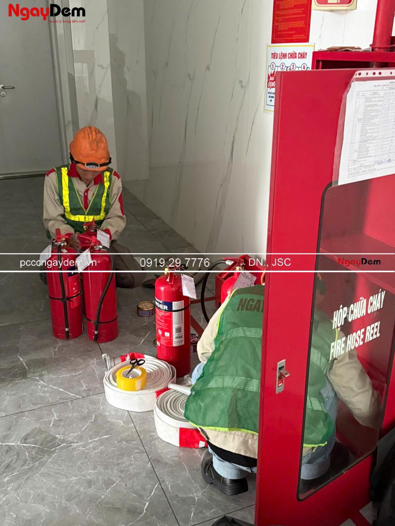 Bảo dưỡng bình chữa cháy kho xưởng Wanxiang Technology