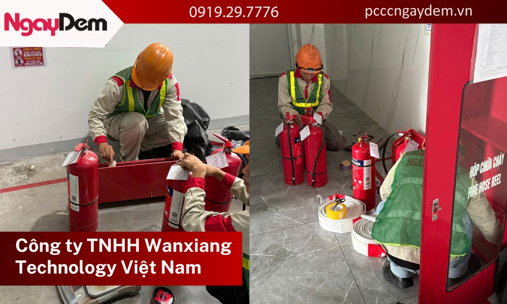 Bảo dưỡng bình chữa cháy kho xưởng Wanxiang Technology
