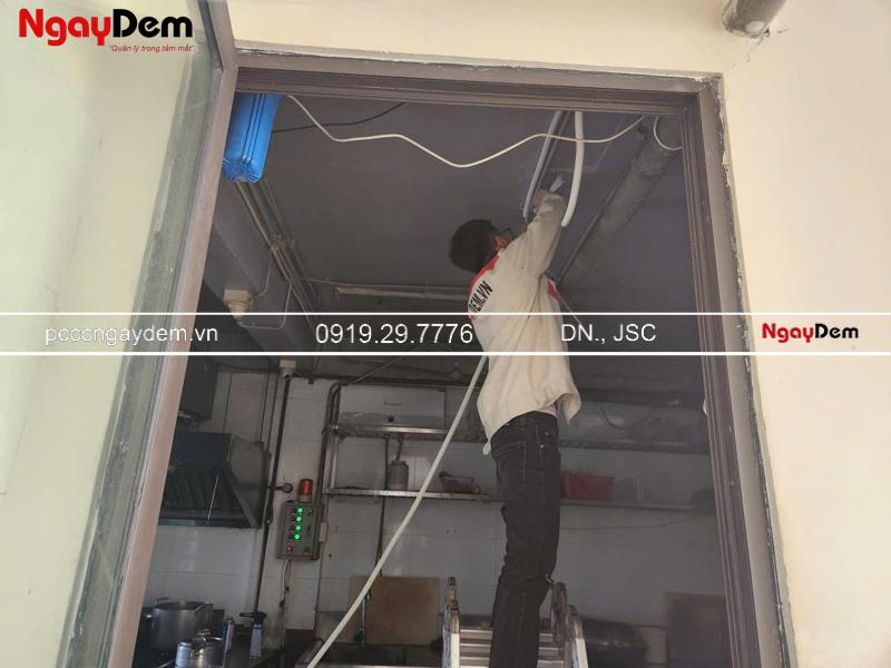 Lắp đặt hệ thống báo cháy Nhà hàng Hải Trân – thi công chuẩn TCVN