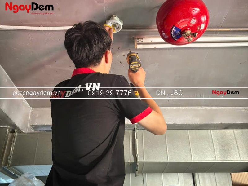 Lắp đặt hệ thống báo cháy Nhà hàng Hải Trân – thi công chuẩn TCVN