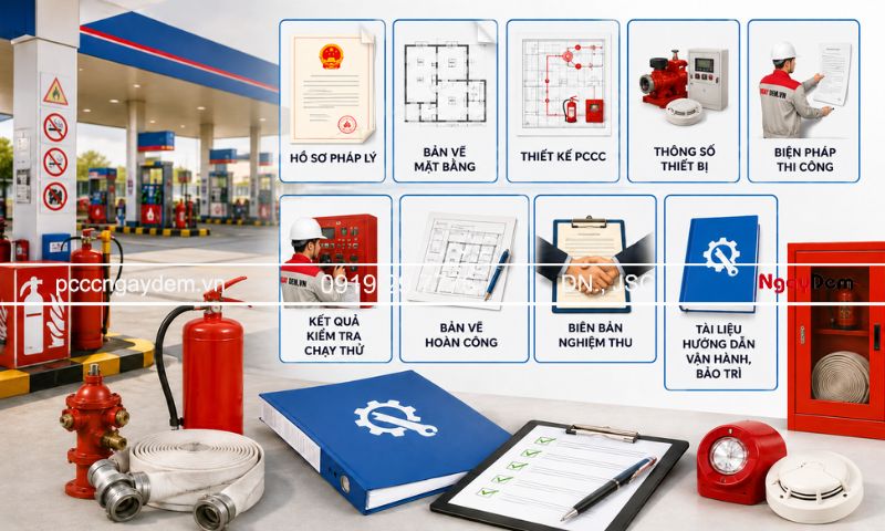 Thi công PCCC trạm xăng, cửa hàng xăng dầu trọn gói tặng bản vẽ miễn phí thi công pccc cửa hàng xăng dầu, trạm xăng