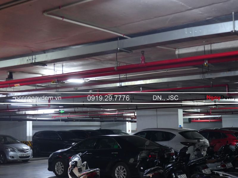 thi công PCCC hầm đỗ xe