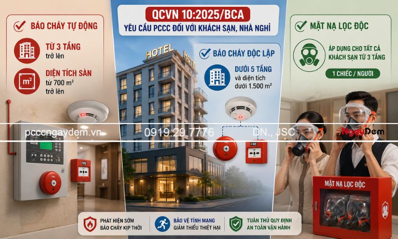 Lắp đặt, thi công PCCC khách sạn, nhà nghỉ - Nhận bản vẽ miễn phí lắp đặt, thi công pccc khách sạn, nhà nghỉ