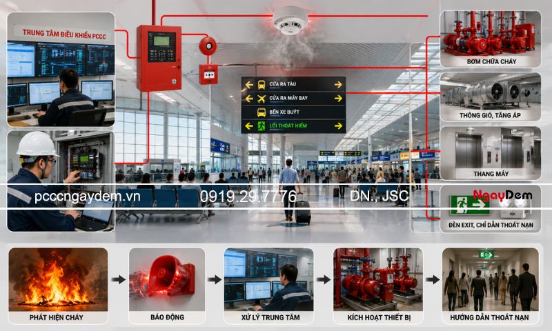 lắp đặt, thi công PCCC nhà ga, sân bay, bến xe trọn gói