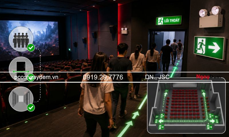 Lắp đặt, Thi công PCCC rạp chiếu phim đạt QCVN - Tặng bản vẽ TK lắp đặt, thi công pccc rạp chiếu phim