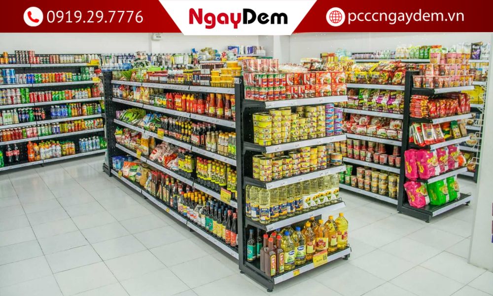 thiết kế PCCC tạp hóa, siêu thị mini