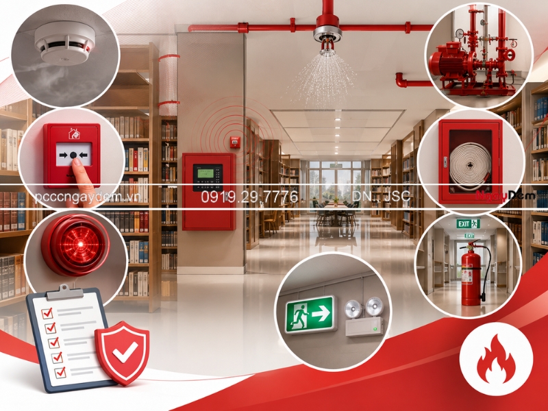 Thiết kế PCCC thư viện cập nhật QCVN mới, đạt nghiệm thu thiết kế hệ thống pccc thư viện