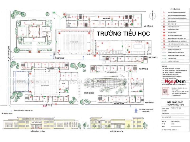 thiết kế pccc trường tiểu học