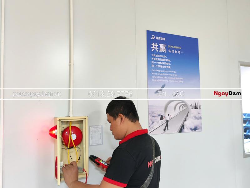 Bảo trì hệ thống PCCC nhà máy công ty điện tử Liankang, KCN Vân Trung