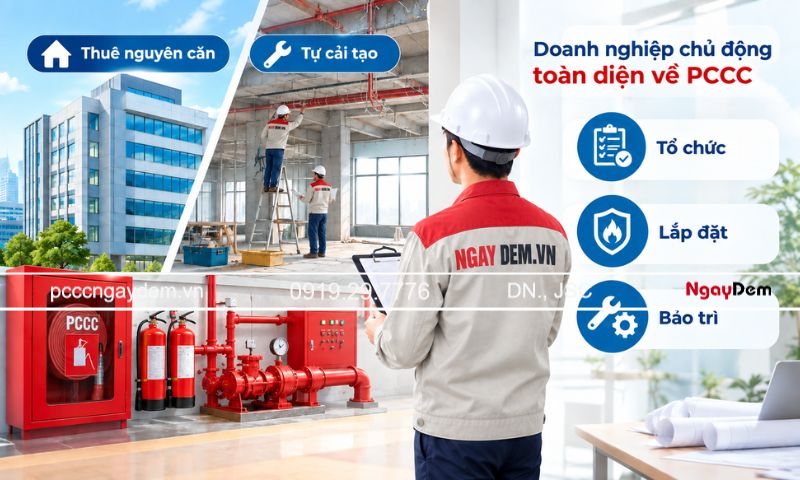 Bảo trì PCCC văn phòng: Trách nhiệm bảo trì hệ thống thuộc về ai? Thuê chung tòa nhà nguyên căn nhiều tầng với công ty khác