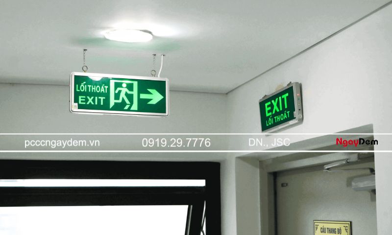 Bảo trì PCCC văn phòng: Trách nhiệm bảo trì hệ thống thuộc về ai? Đèn exit và biển chỉ dẫn thoát nạn