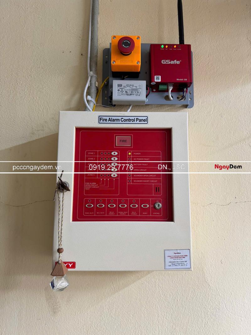 Lắp đặt thiết bị truyền tin báo cháy